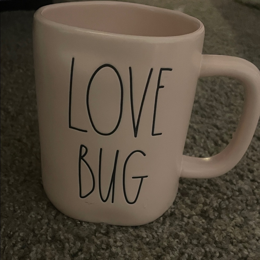 Rae Dunn Pink 'Love Bug' Mug